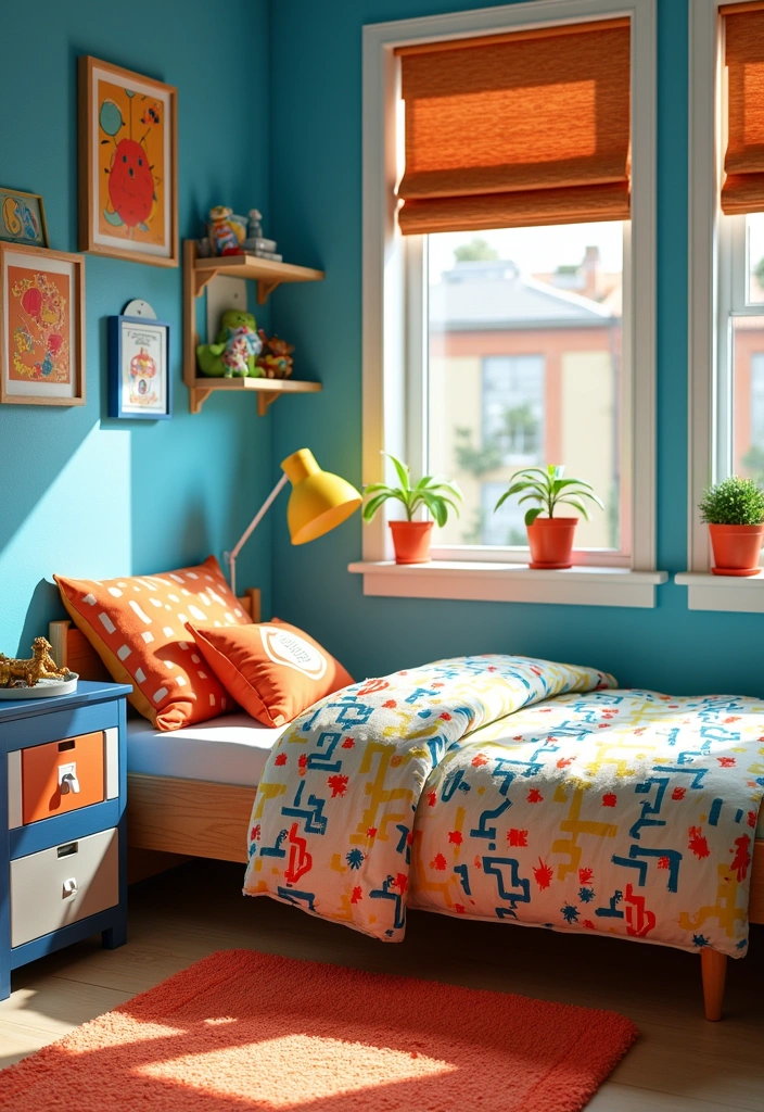 21+ Boys Bedroom Ideas: Fun and Practical - 20. Bright and Bold: Colorful Inspirations