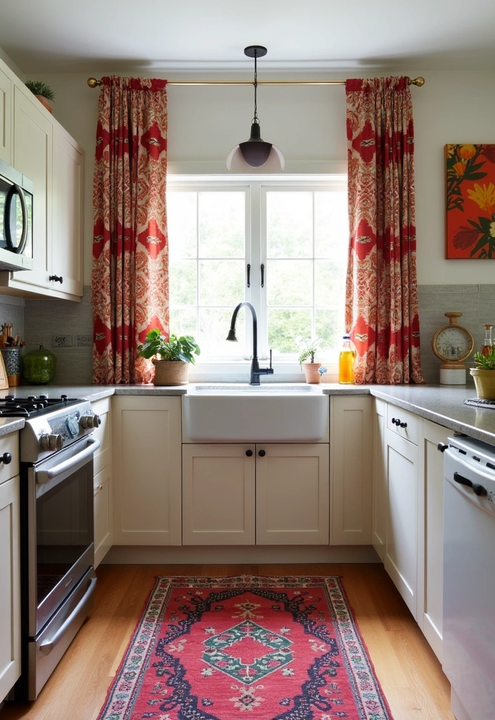 21+ Chic Boho Kitchen Ideas - 13. Bold Patterns
