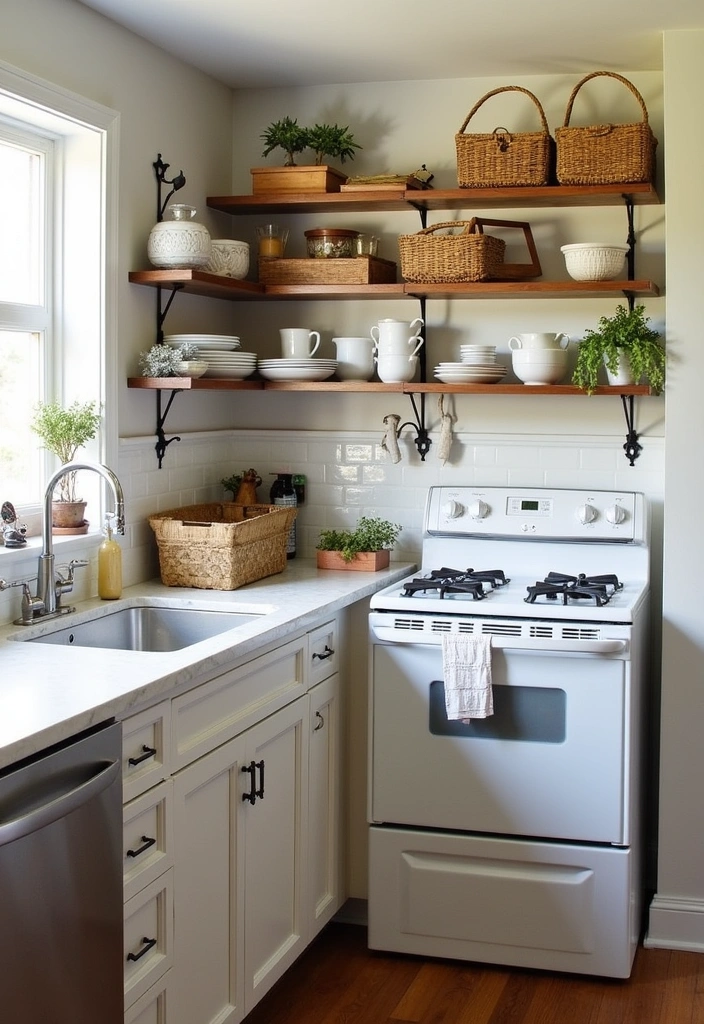21+ Chic Boho Kitchen Ideas - 14. Creative Storage Solutions