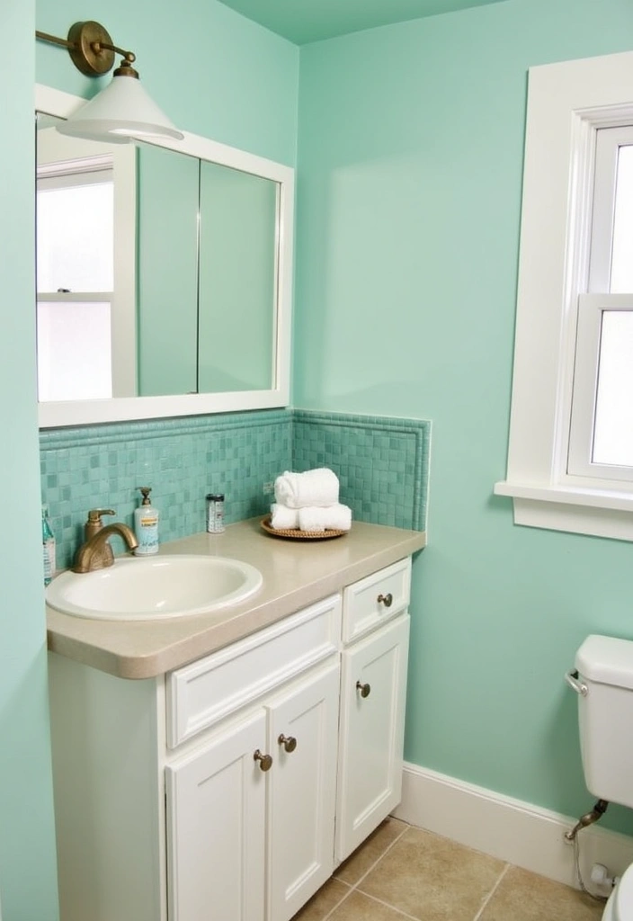 21+ Coastal Bathroom Ideas for a Beachy Retreat - 4. Ocean-Inspired Color Palette