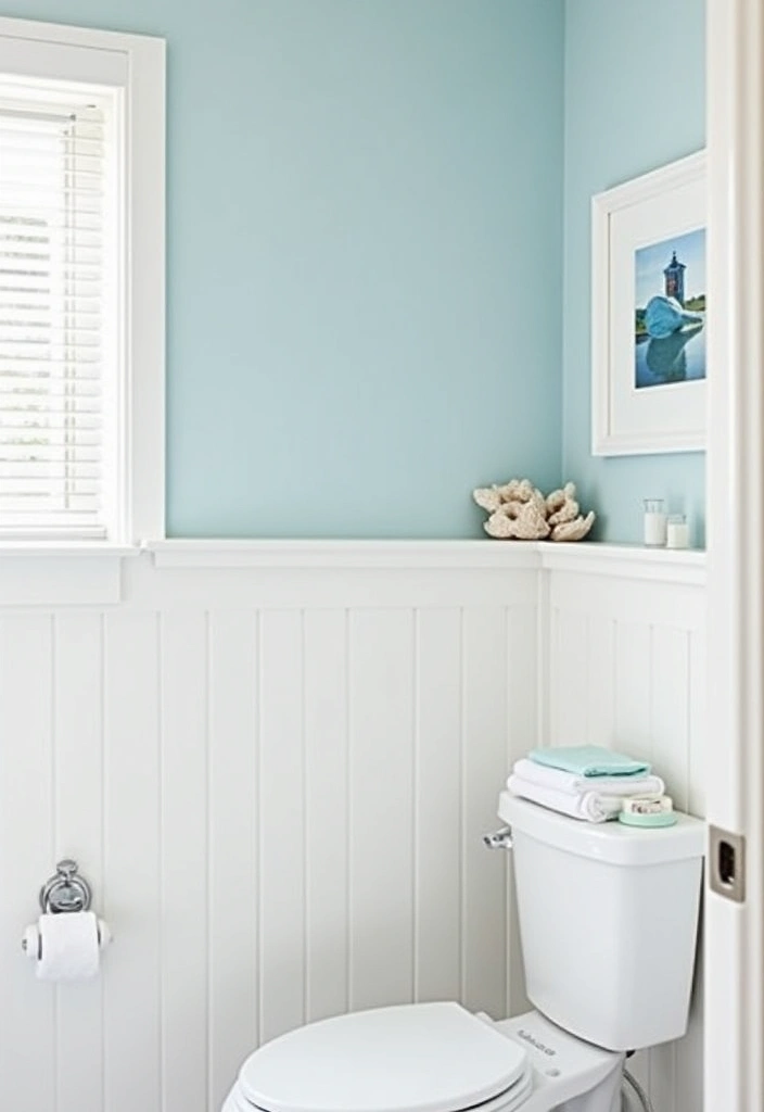 21+ Coastal Bathroom Ideas for a Beachy Retreat - 7. Minimalist Coastal Design