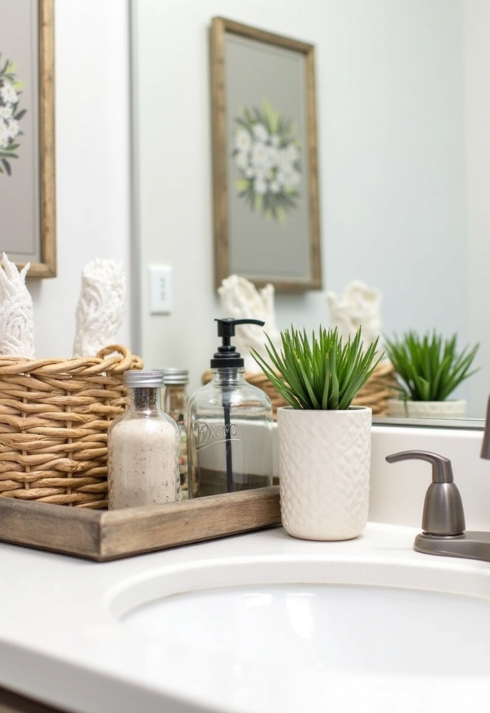 21+ Creative Farmhouse Bathroom Ideas - 4. Farmhouse Style Accessories