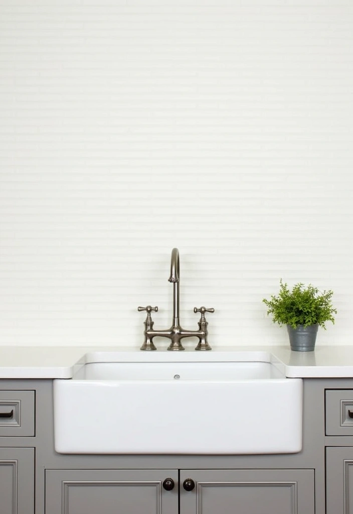 21+ Creative Farmhouse Bathroom Ideas - 8. Farmhouse Sink