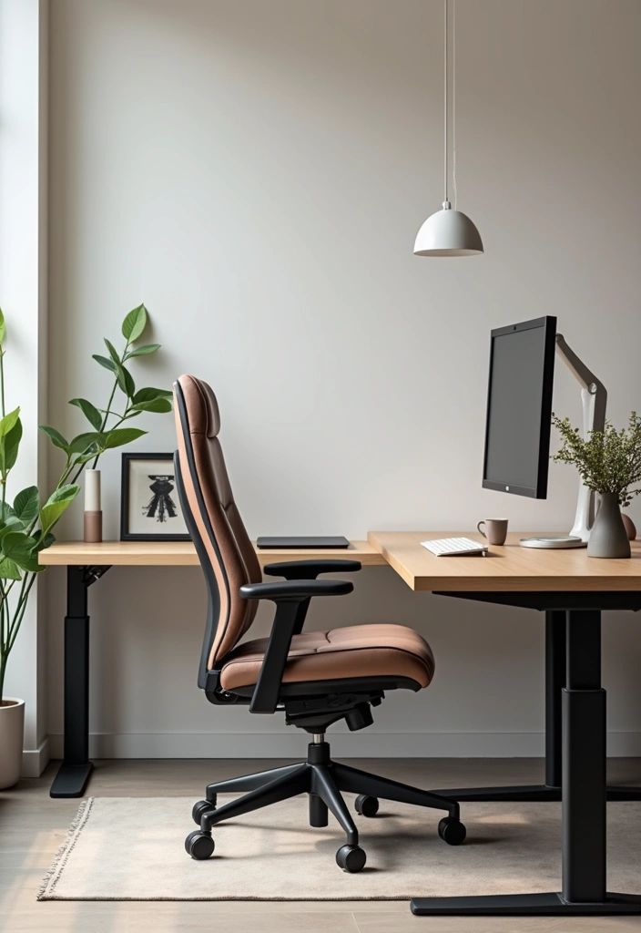 21+ Minimalist Home Office Ideas for Enhanced Productivity - 18. Comfortable Ergonomics