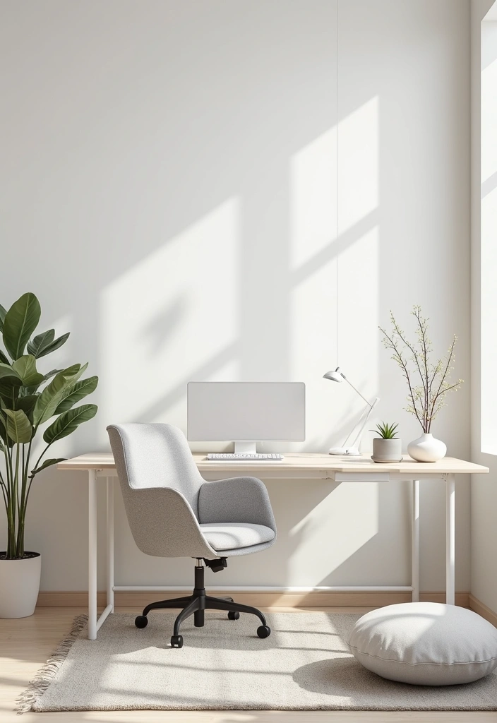 21+ Minimalist Home Office Ideas for Enhanced Productivity - 19. Minimalist Color Palette