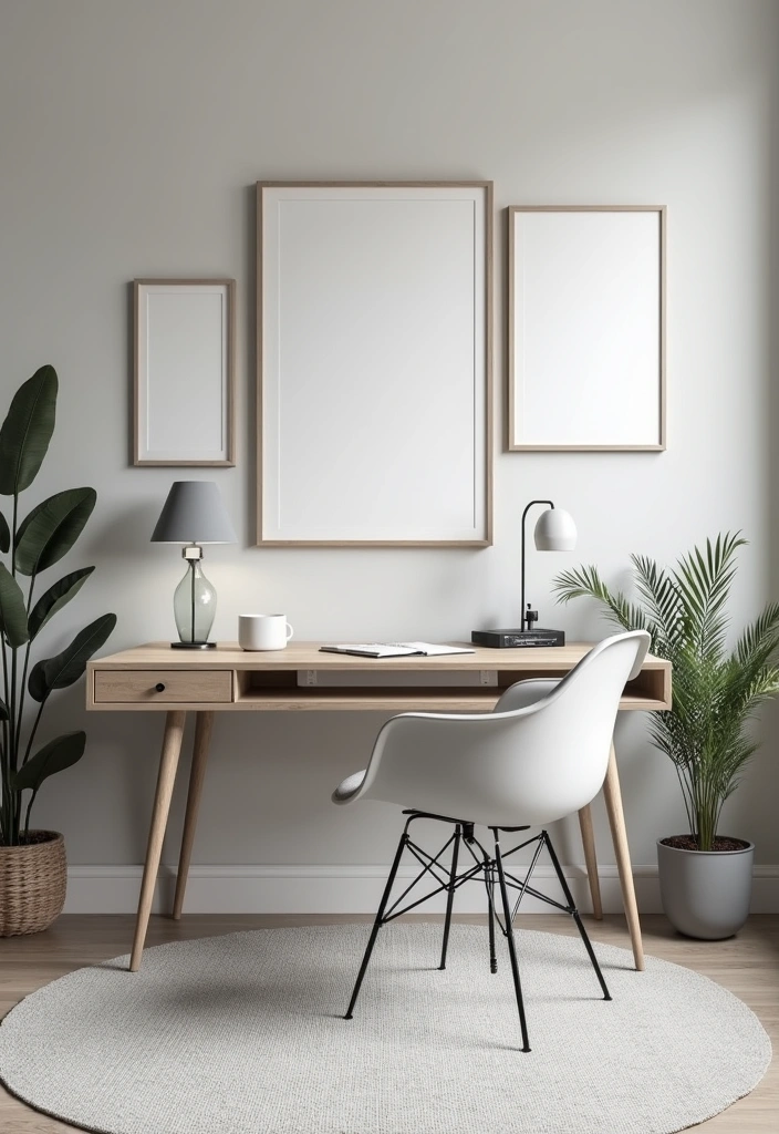 21+ Minimalist Home Office Ideas for Enhanced Productivity - 3. Monochromatic Color Scheme