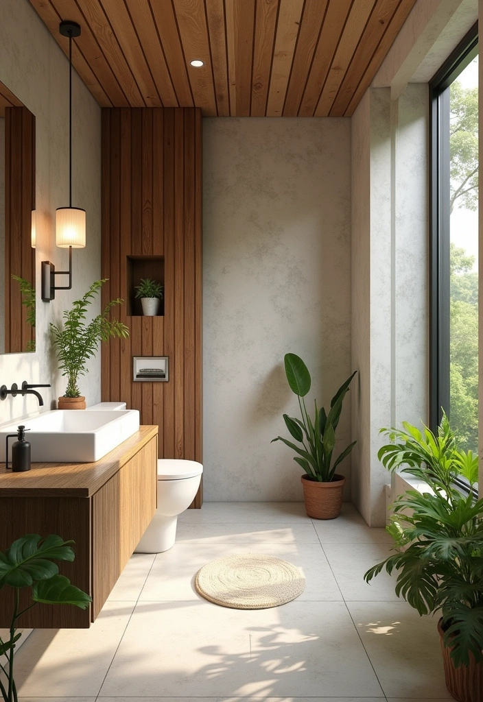 21+ Stylish Modern Bathroom Ideas - 19. Eco-Friendly Design