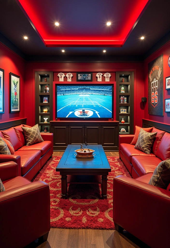 22+ Classy Man Cave Ideas - 2. Sports Paradise