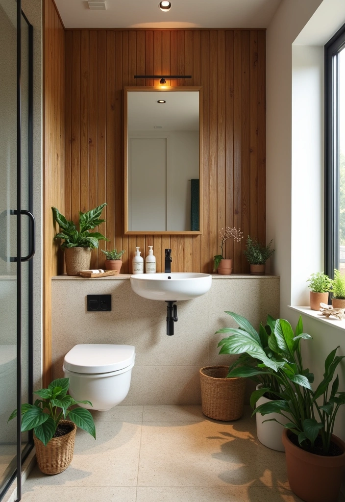 22+ Explore Stunning Small Bathroom Ideas - 14. Eco-Friendly Design