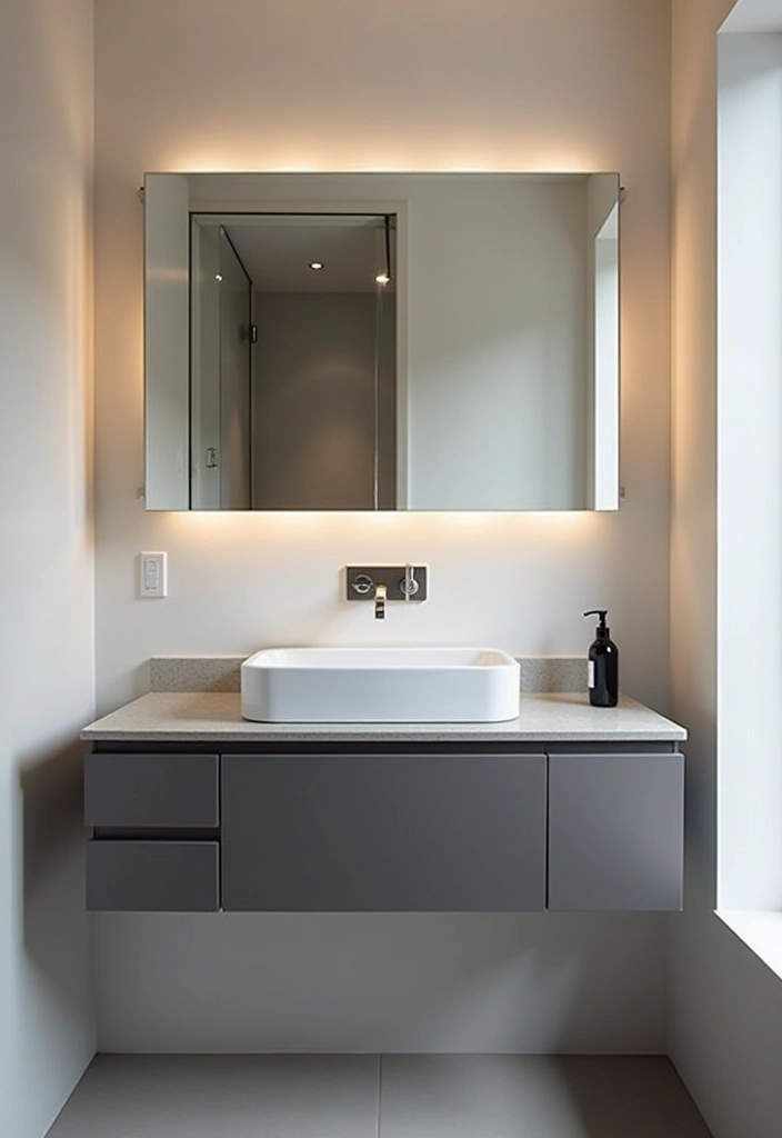 22+ Explore Stunning Small Bathroom Ideas - 17. Floating Vanities