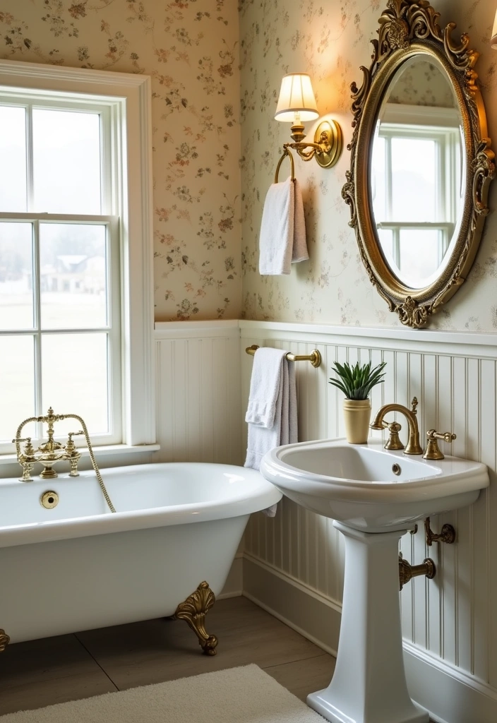22+ Explore Stunning Small Bathroom Ideas - 3. Vintage Charm