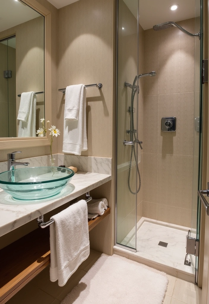 22+ Explore Stunning Small Bathroom Ideas - 7. Luxurious Textures