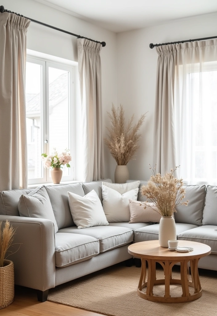 22+ Farmhouse Living Room Ideas - 1. The Classic Neutral Palette