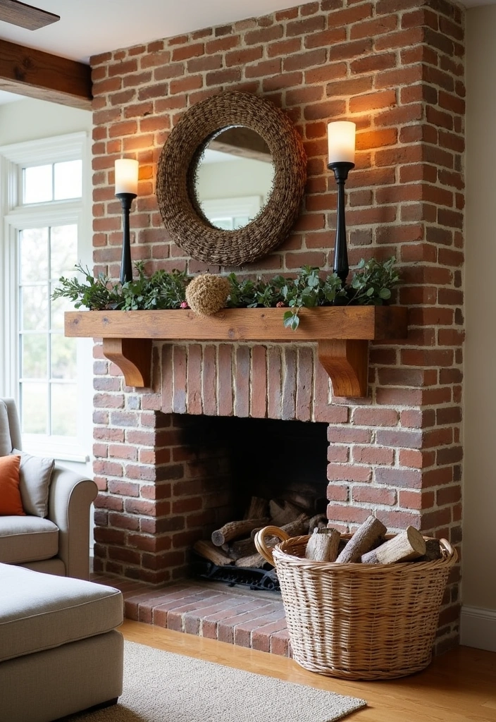 22+ Farmhouse Living Room Ideas - 10. Farmhouse Fireplaces