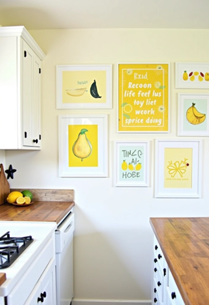 22+ Inspiring Yellow Kitchen Ideas - 9. Yellow Wall Art