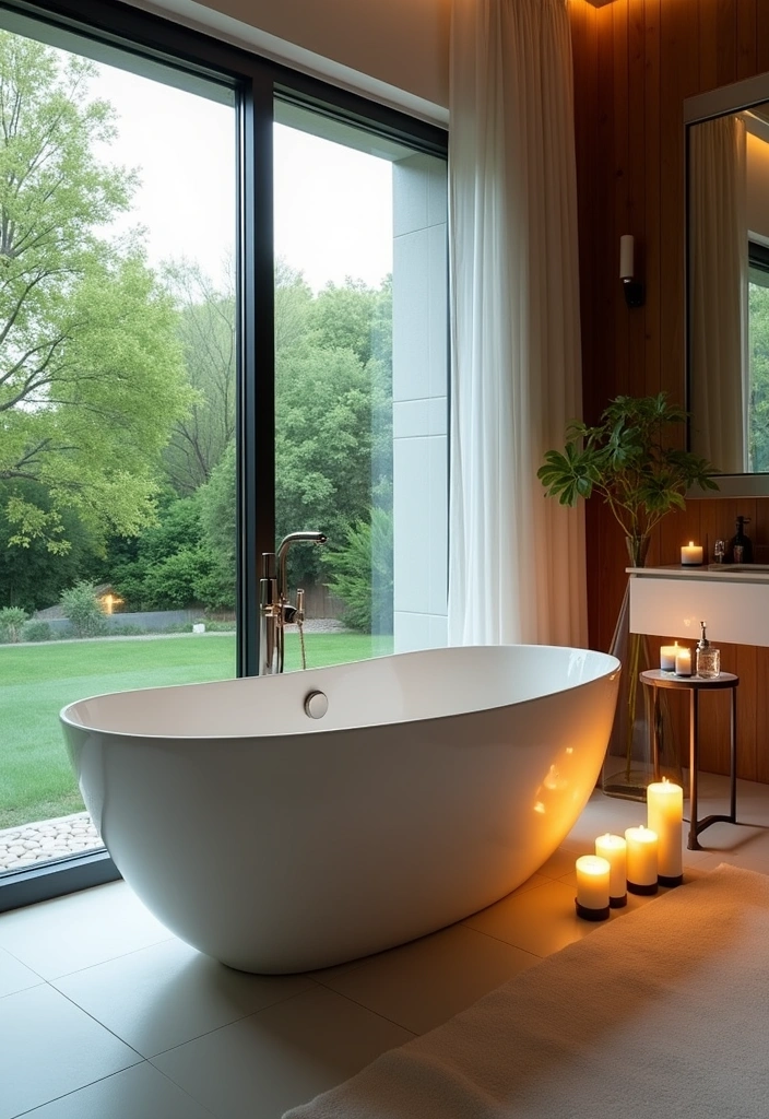 22+ Japanese Style Bathroom Ideas - 6. Freestanding Bathtubs