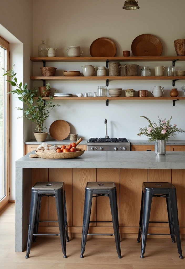 22+ Moody Farmhouse Kitchen Ideas - 8. Mixed Materials