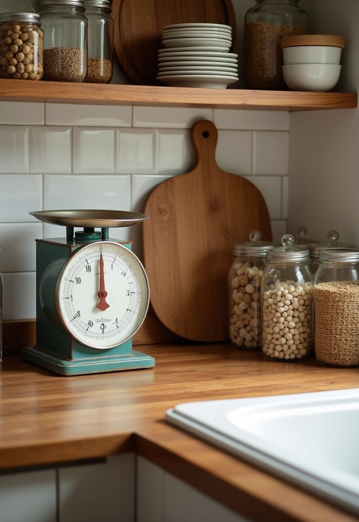 22+ Moody Farmhouse Kitchen Ideas - 9. Rustic Accessories