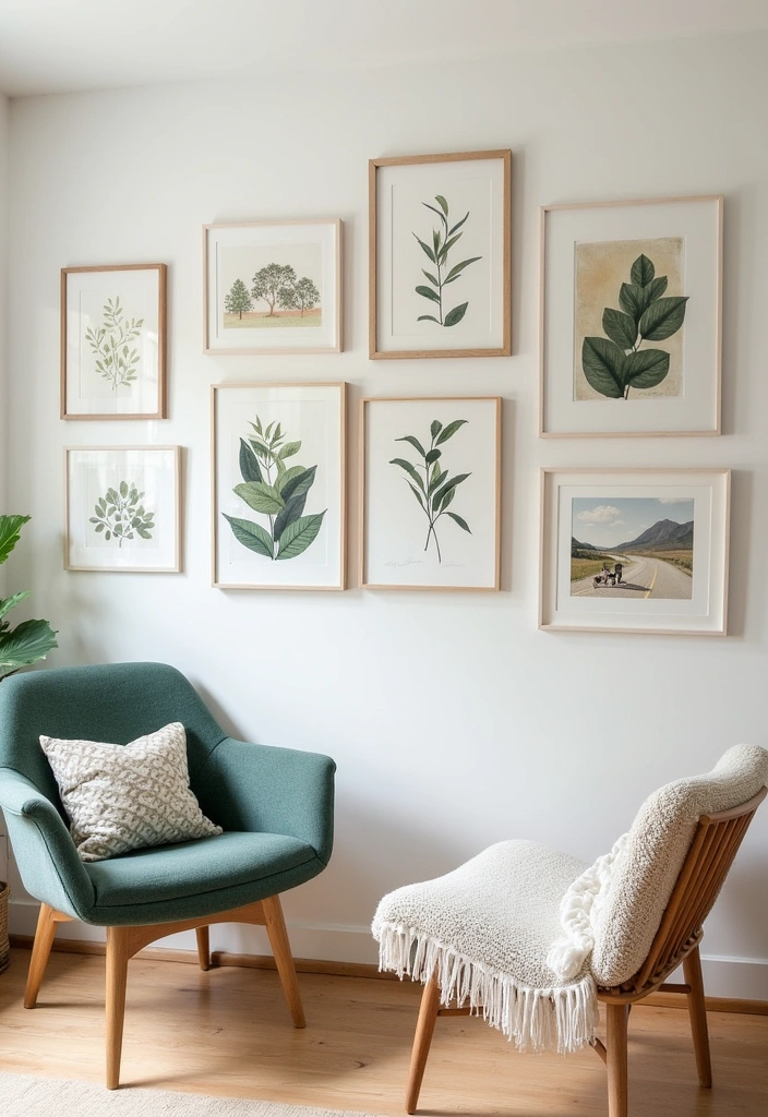 22+ Nature-Infused Office Setups Ideas - 3. Nature-Inspired Wall Art