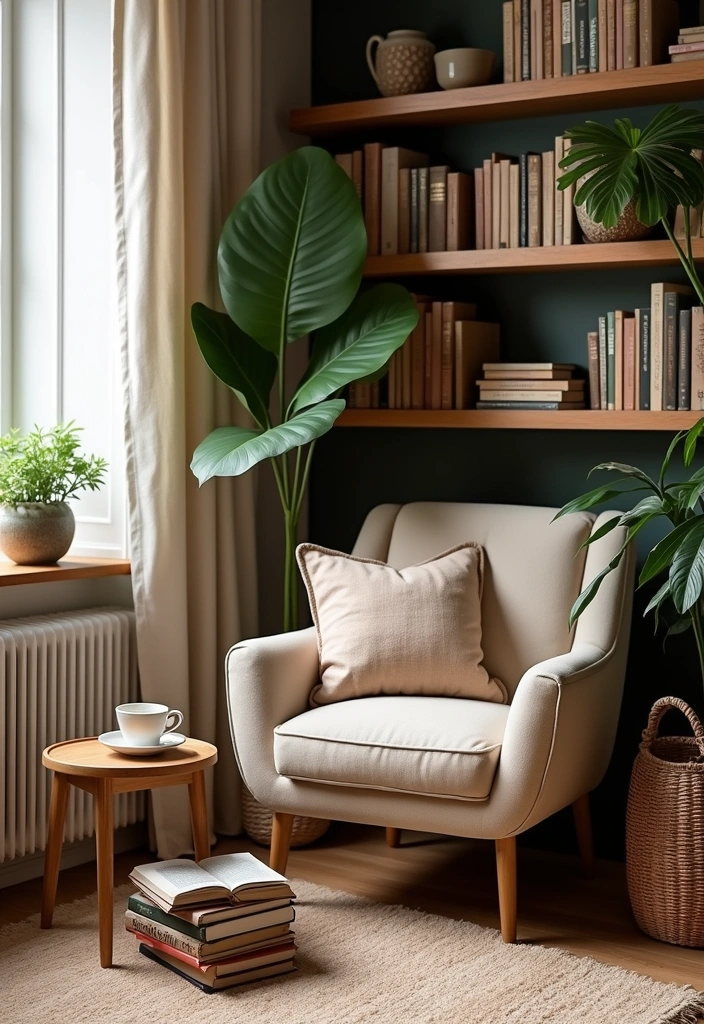 22+ Nature-Infused Office Setups Ideas - 6. Cozy Reading Nook