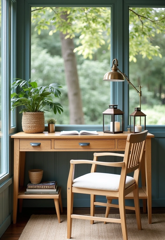 22+ Nature-Infused Office Setups Ideas - 7. Outdoor-Inspired Workspace