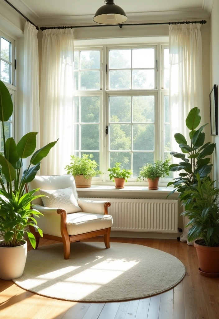 22+ Nature-Infused Office Setups Ideas - 9. Bright and Airy Sunroom Office