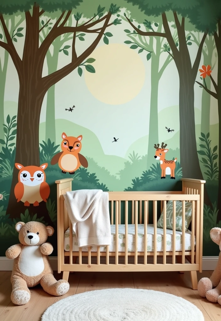 22+ Nature-Inspired Nursery Ideas - 1. Woodland Creatures Wonderland