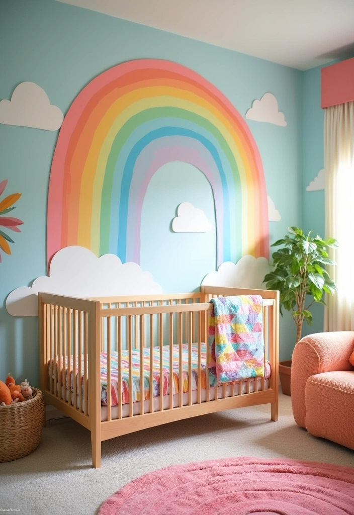 22+ Nature-Inspired Nursery Ideas - 10. Rainbow Retreat