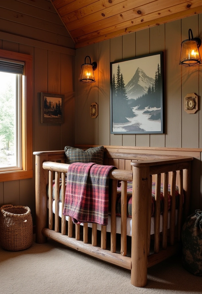 22+ Nature-Inspired Nursery Ideas - 5. Mountain Lodge Retreat