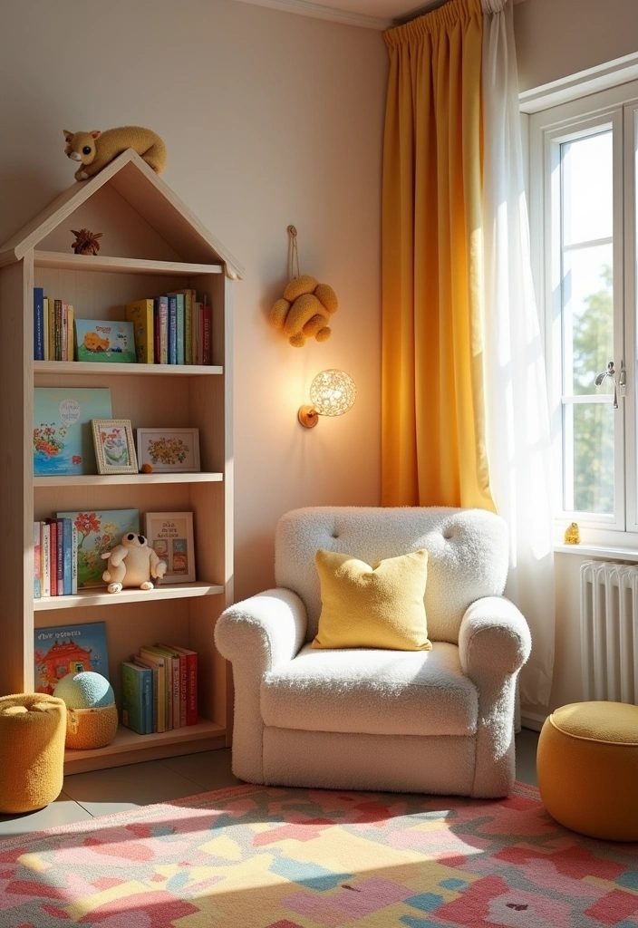 22+ Neutral Nursery Ideas: Embrace Soft Colors for Your Baby Room - 12. Cozy Reading Nook