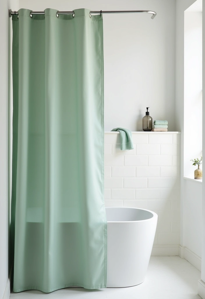 22+ Stunning Sage Green Bathroom Ideas - 3. Minimalist Sage Green Accents