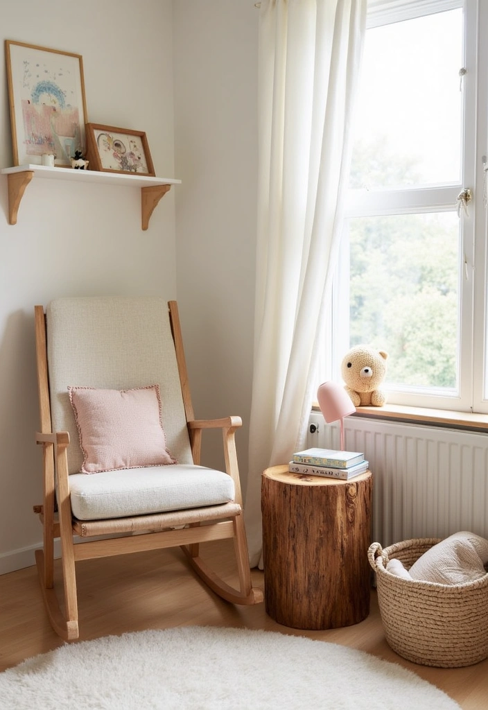 22+ Woodland Nursery Ideas: Create a Dreamy Baby Room - 13. Stump Side Tables