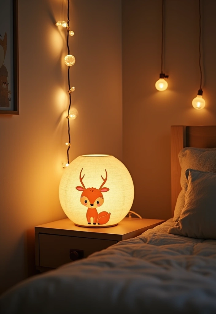 22+ Woodland Nursery Ideas: Create a Dreamy Baby Room - 15. Soft Lighting Options