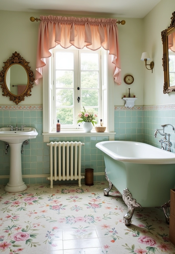 23+ Bathroom Tile Ideas to Transform Your Space - 7. Vintage-Style Tiles