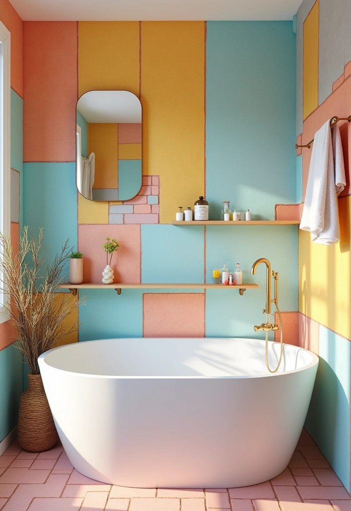 23+ Bathroom Tile Ideas to Transform Your Space - 9. Colorful Tiles