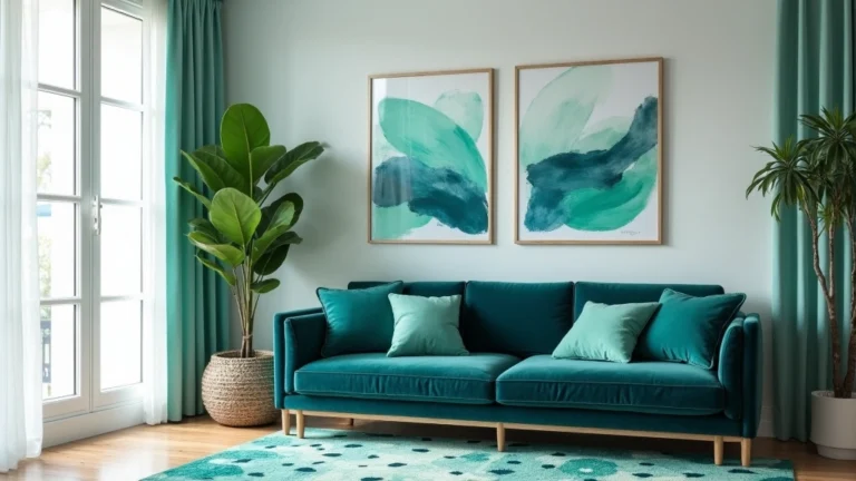 23+ Blue and Green Living Room Ideas