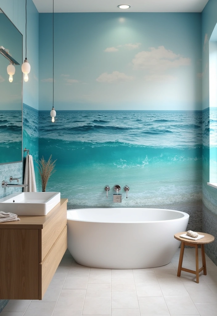 23+ Bold and Beautiful Bathroom Wallpaper Ideas - 5. Mystical Murals