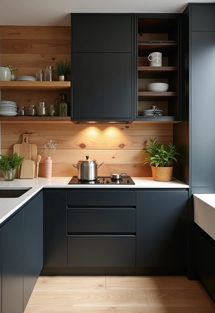 23+ Chic Black Kitchen Cabinet Ideas - 10. Eco-Friendly Design