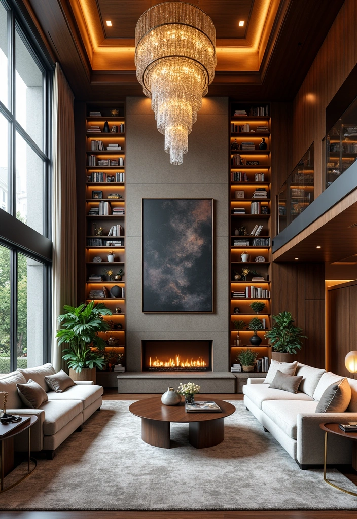 23+ Luxury Living Room Ideas - 13. High Ceilings