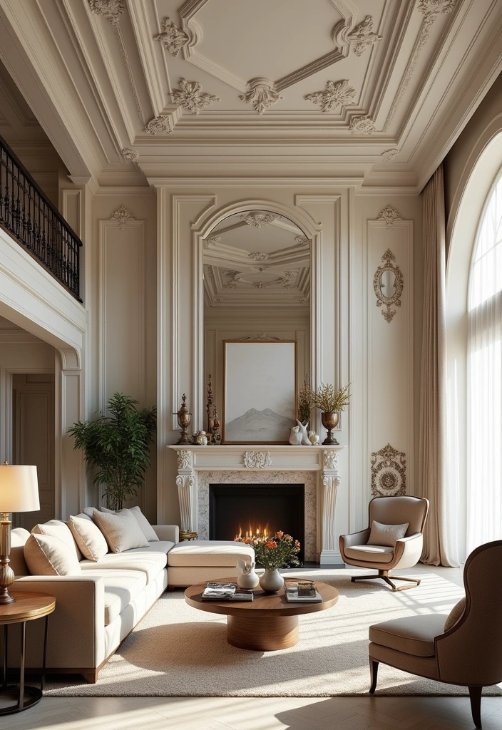 23+ Luxury Living Room Ideas - 19. Unique Architectural Details