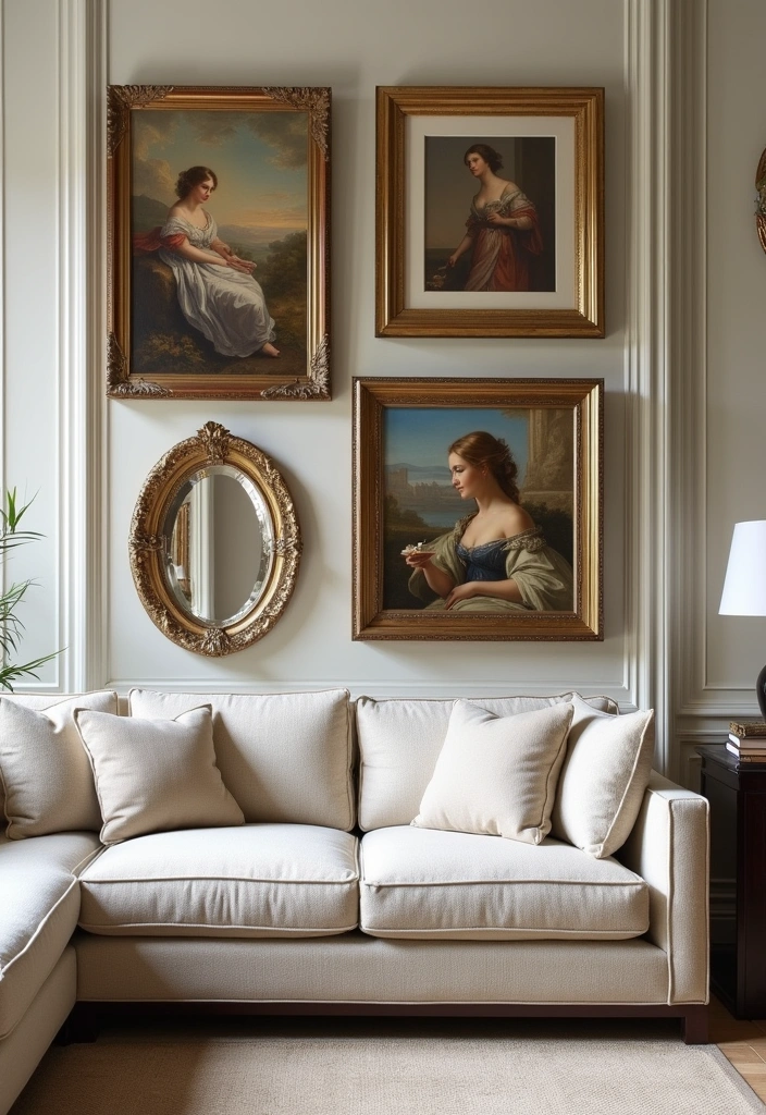 23+ Neoclassical Living Room Concept Ideas - 5. Classic Artwork