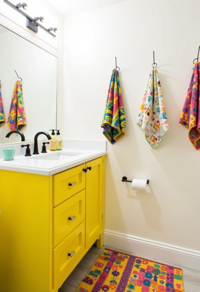 23+ Powder Room Ideas For Small Space - 7. Colorful Accents