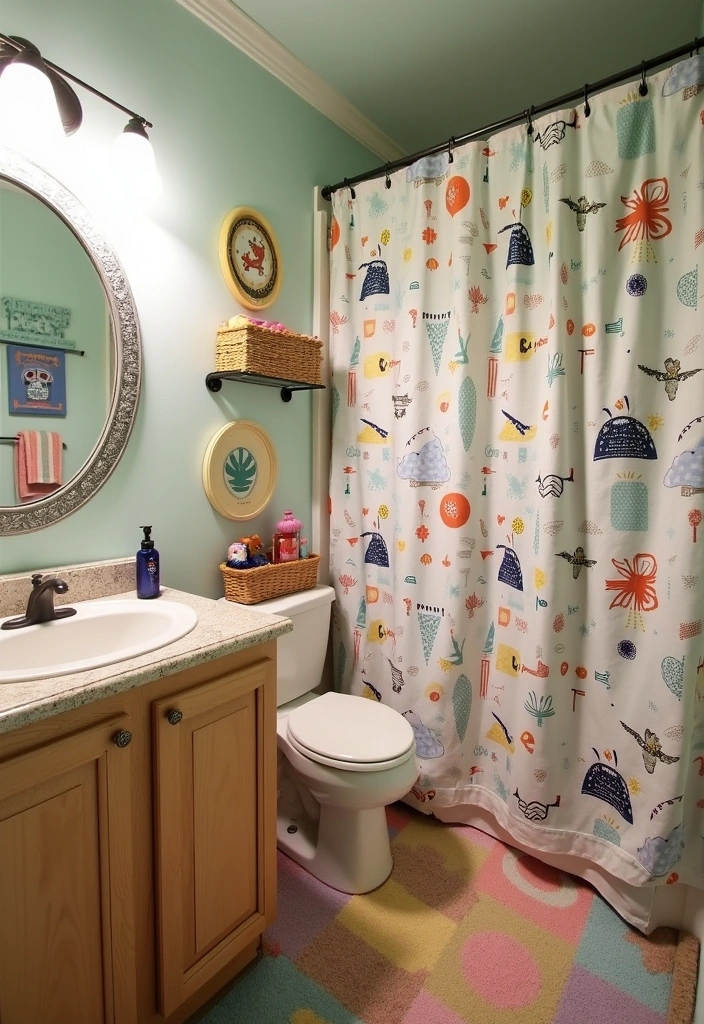 23+ Retro Bathroom Ideas: Unique Fixtures & Accents - 21. Quirky Decor: Let Your Personality Shine