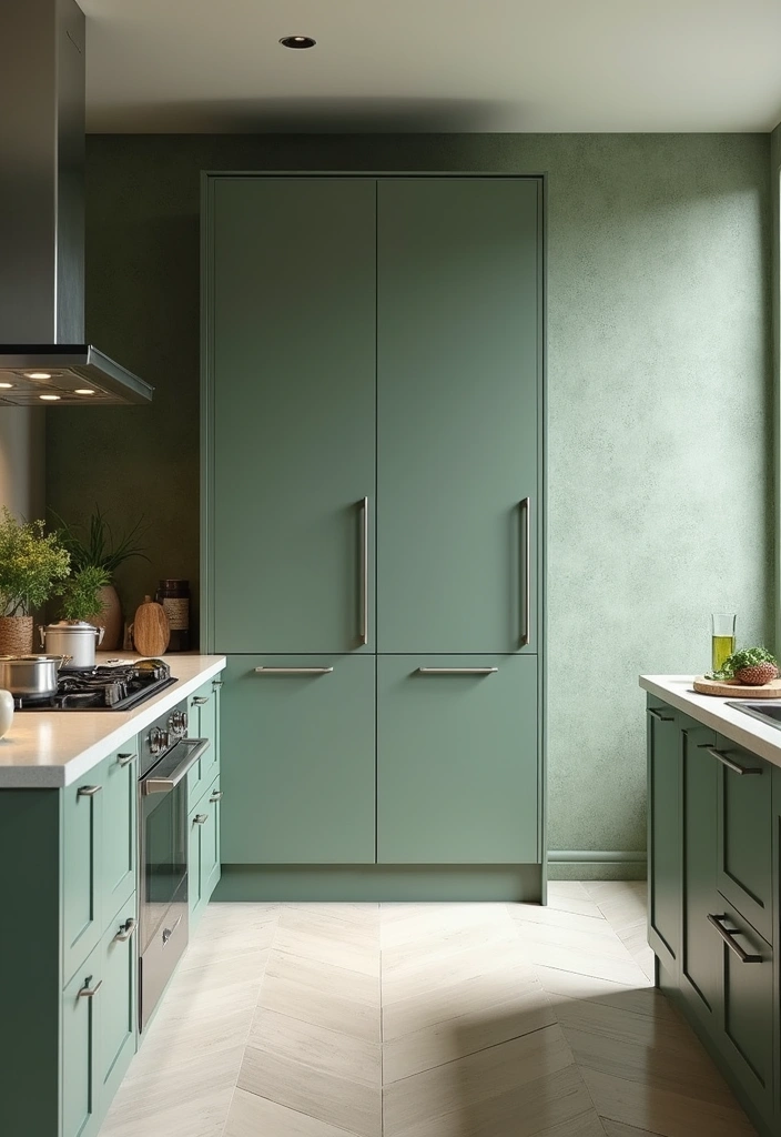 23+ Sage Green Kitchen Ideas: A Fresh Take on Interior Decor - 7. Textured Walls with Sage Green Paint