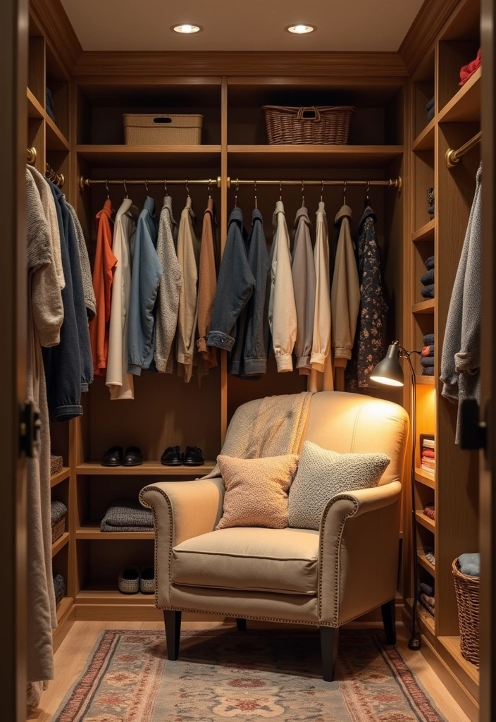 23+ Walk-in Closet and Wardrobe Ideas to Transform Your Space - 10. Cozy Reading Nook