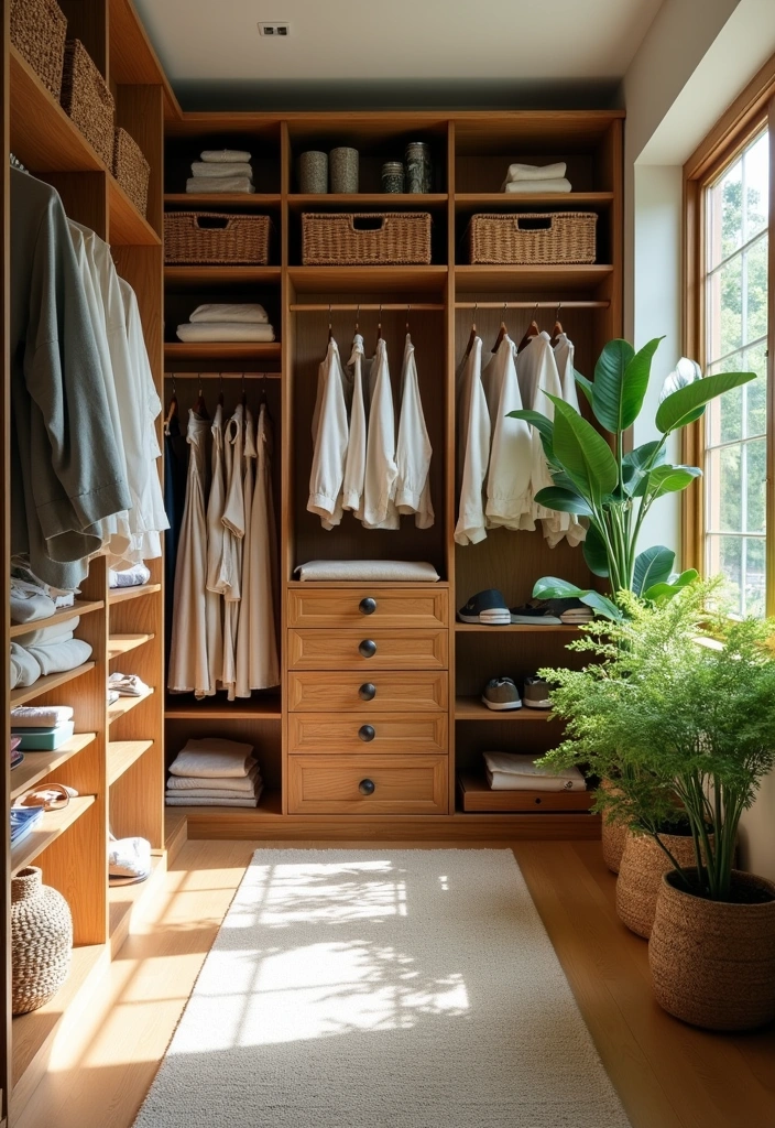 23+ Walk-in Closet and Wardrobe Ideas to Transform Your Space - 14. Natural Elements