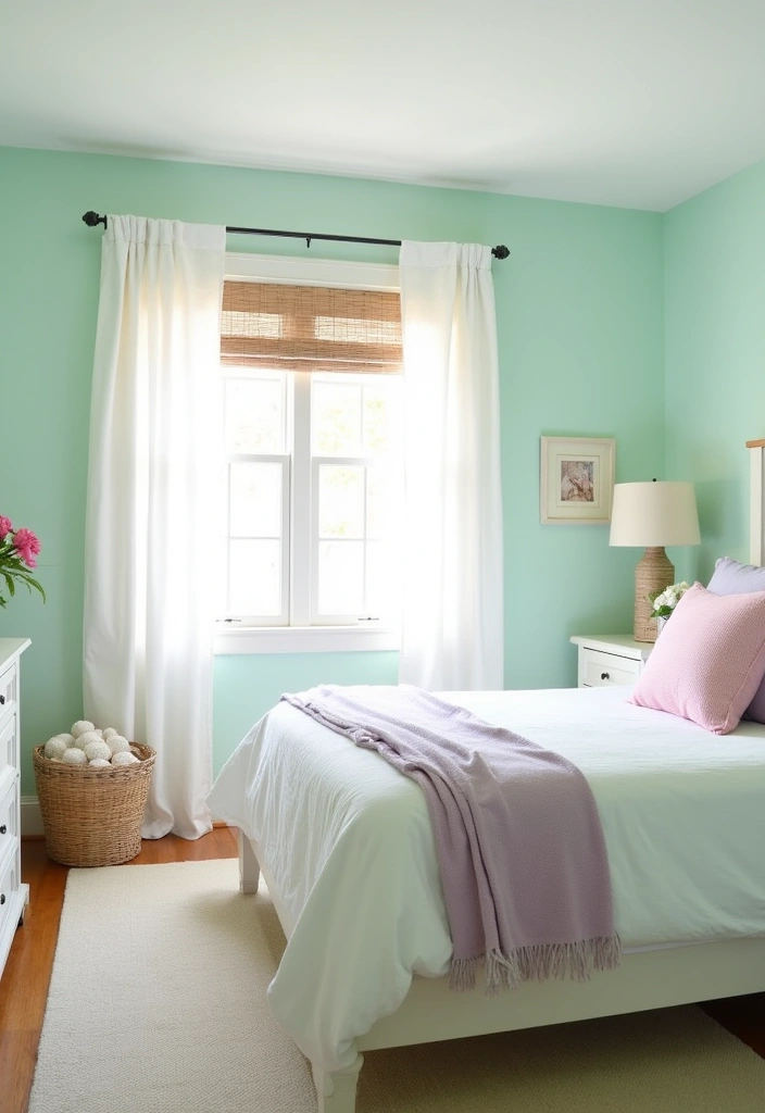 24+ Coastal Bedroom Ideas: Embrace Beachy Vibes at Home - 1. Soft Pastels and Whites