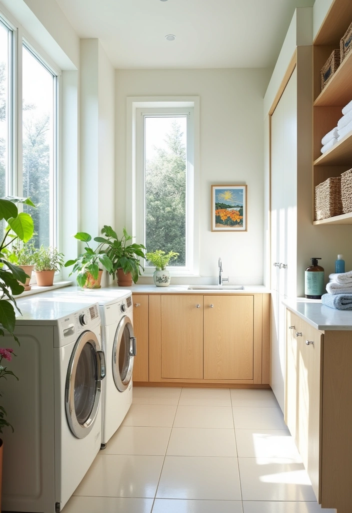 24+ Laundry Room Ideas to Elevate Your Home Decor - 1. Bright and Airy Aesthetic