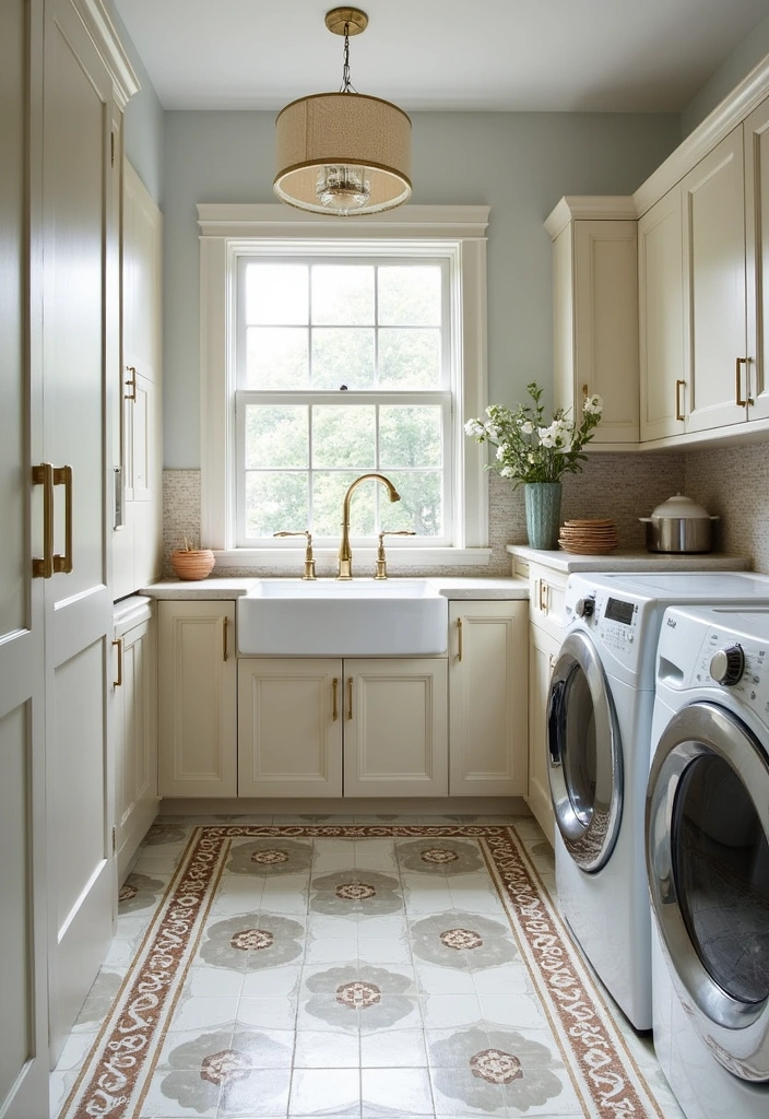 24+ Laundry Room Ideas to Elevate Your Home Decor - 11. Elegant Tile Designs