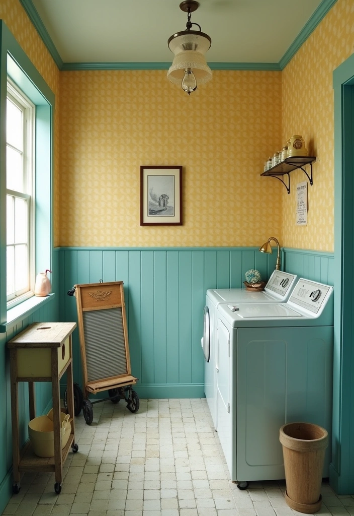 24+ Laundry Room Ideas to Elevate Your Home Decor - 3. Vintage Charm